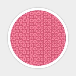 Retro Inspired D20 Circles Seamless Pattern - Pink Magnet